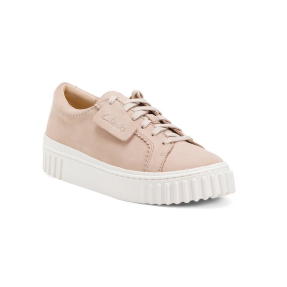 CLARKS Sand Leather Mayhill Walk Comfort Sneakers - Picture 1 of 2